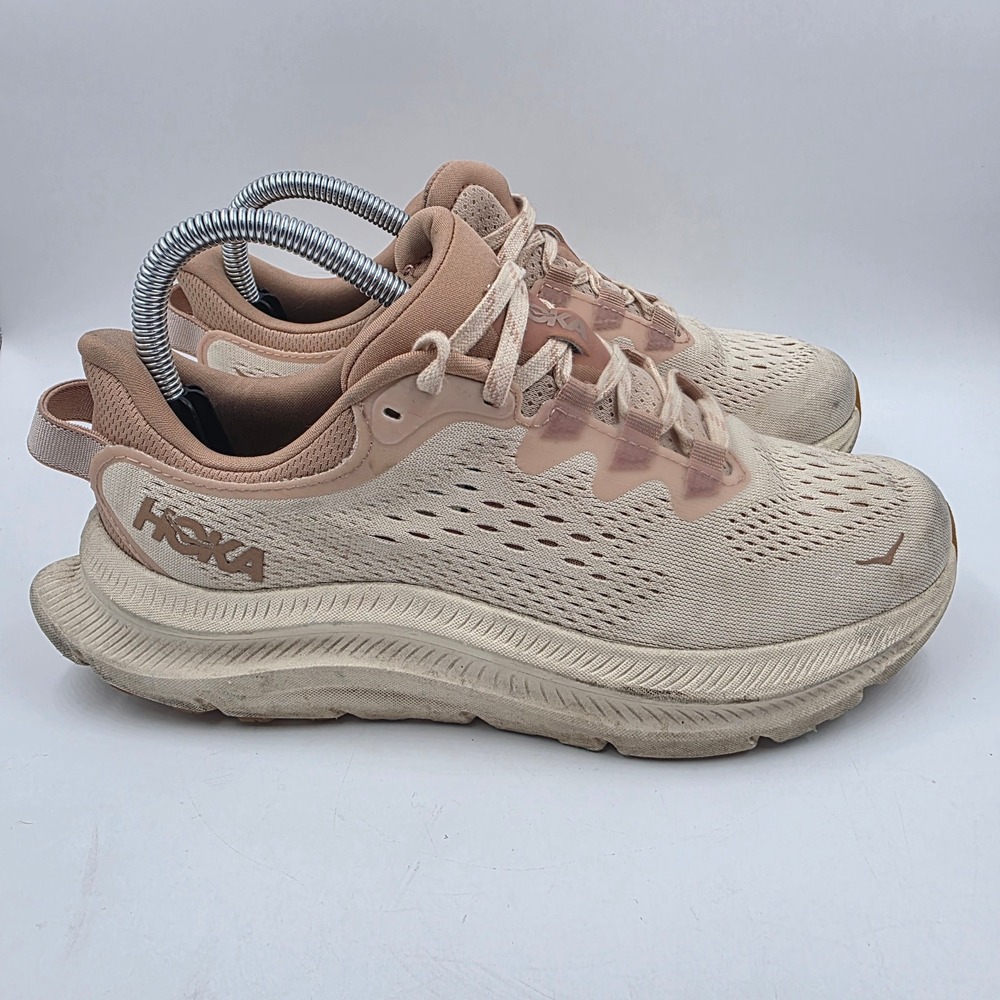 Hoka Kawana 2 Womens Running Shoes 6.5B Peach Beige Tan 1147913 VSN Sneaker
